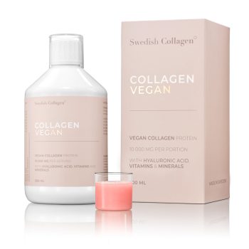   Swedish Collagen Vegan  – Vegán forrásból származó folyékony kollagén 10 000 mg,  hialuronsavval és vitaminokkal – 500 ml