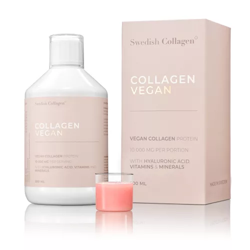 Swedish Collagen Vegan  – Vegán forrásból származó folyékony kollagén 10 000 mg,  hialuronsavval és vitaminokkal – 500 ml