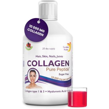   Swedish Nutra Collagen Pure Peptide 10 000 -  Cukormentes folyékony kollagén szarvasmarhából 10.000 mg, 500 ml