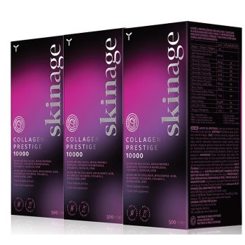  Skinage COLLAGEN PRESTIGE 10000 folyékony kollagén 500 ml -3 dobozos csomag