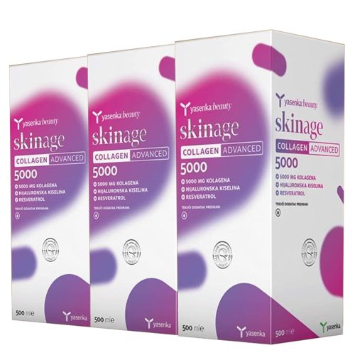 Skinage COLLAGEN ADVANCED 5000 + Resveratrol 500 ml -3 dobozos csomag